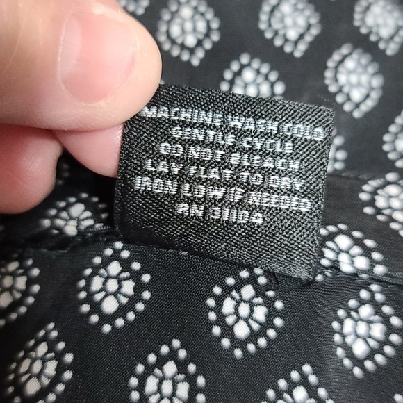 Women's Dress/Tunic Blac White Poly/spandex Tab Sleeves size PL/Petite Large EUC - Picture 7 of 7